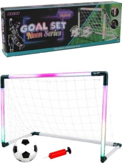 Alert Neon Fotballmål Med Led-Lys Ball Og Pumpe