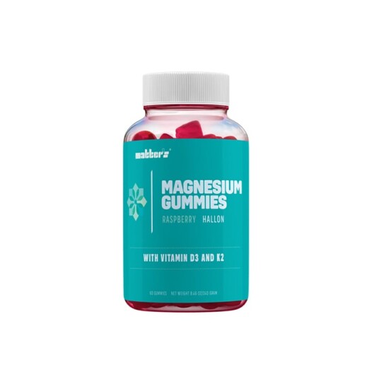 Magnesium + K2 & D3 Bringebær 60 Gummies Magnesium + K2 & D3 Bringebær 60 Gummies