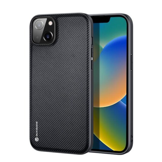 Dux Ducis Dux Ducis Fino-Deksel Dekket Med Nylonmateriale Iphone 14 Max Svart