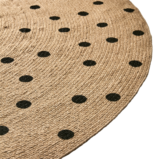 Affari of Sweden JUNI Teppe natur/svart Ø150 cm Affari of Sweden JUNI Teppe natur/svart Ø150 cm