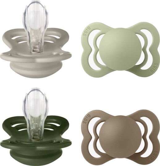 BIBS Supreme Smokk 4-Pakk Silikon Stl 1 Sand/Sage/Huntergreen/Dark Oak