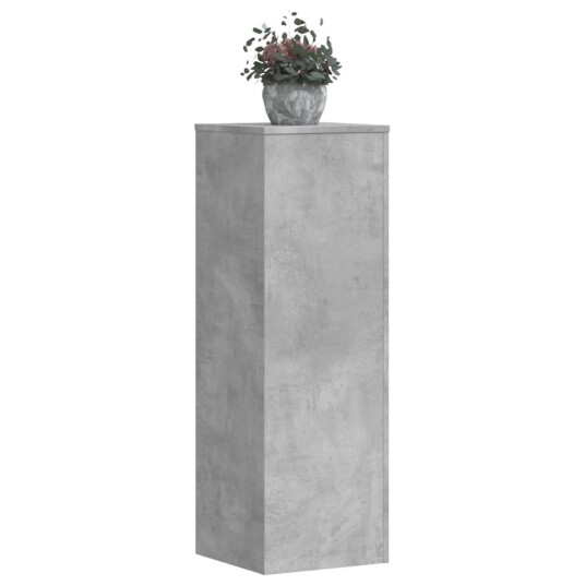 Plantestativer 2 stk betonggrå 33x33x100 cm konstruert tre Plantestativer 2 stk betonggrå 33x33x100 cm konstruert tre