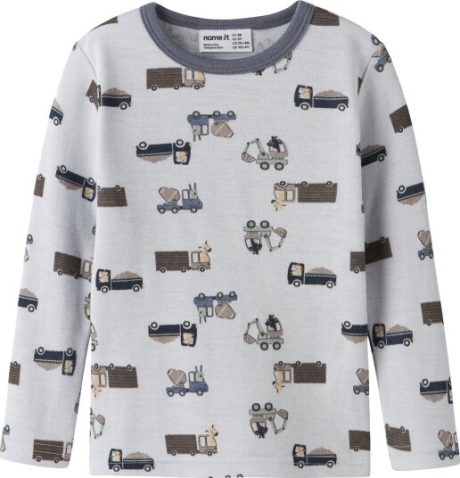 Name It Willit Wool Long Sleeve Top Blå 104
