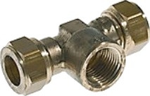 Tee 183/4 -18 Mm M/Mf. Kompressions Fittings