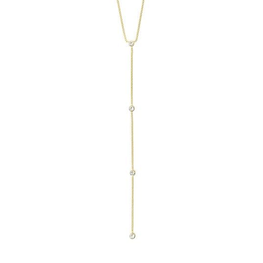 Pilgrim Root Y-halskjede i gullbelagt messing - Accessories Dame