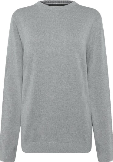 Tom Tailor Basic Crewneck Knit KNIT GREY MELANGE XXL