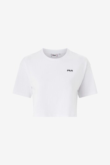 FILA T skjorte Locri Loose Cropped Tee Hvit FILA T skjorte Locri Loose Cropped Tee Hvit