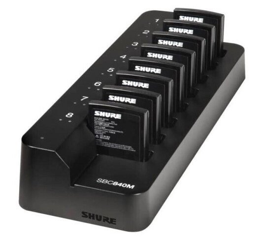Shure Sbc840m-E Battery Charger For Sb910m Batteries 8 Charging Slots