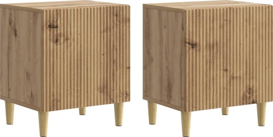 Nattbordskap 2 pcs Artisan eik 43 x 34,5 x 50 cm Konstruert tre