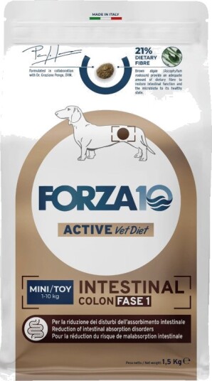 Forza10 Active Line Dog Tørrfôr Forza10 Active Line Mini Toy Intestinal Colon Phase 1 Sparepakke 3 X 1.5 kg