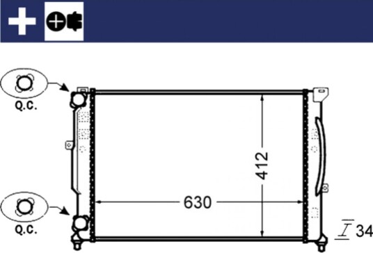 Radiator MAHLE ORIGINAL CR 1423 000S