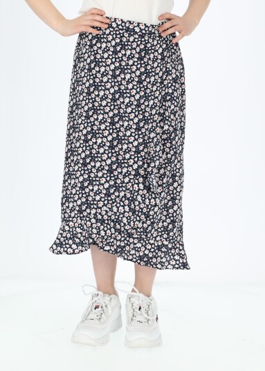 Seaside Sankt Claud Long Skirt Jr Navy Flower 170 Skjørt