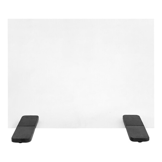 PULSIVA Beskyttelsevegg bord Prevent herdet glass; 60x30x80 cm (BxDxH); Svart