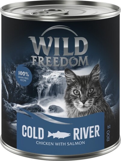 Wild Freedom Våtfôr Adult Kornfri Oppskrift Cold River Laks & Kylling 6 X 800 G