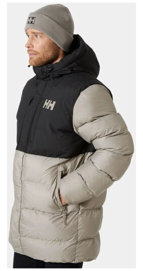 Helly Hansen Herre Active Oppblåst Lang Jakke Grå Svart M