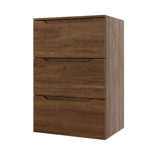 Linn Bad Emma Høyskap Mørk Eik - 60cm m/3 Skuffer