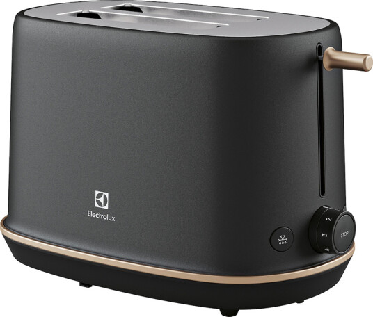 Electrolux Explore 7 Brødrister 980W med Bagelfunksjon og Uttrekkbar Smuleskuff E7T1-6BP Svart