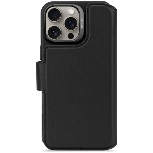 Decoded Magsafe Lær Lommebok-Etui til iPhone 16 Pro Max Svart Decoded Magsafe Lær Lommebok-Etui til iPhone 16 Pro Max Svart