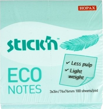 Notesblok Eco 76X76 100 Blad Blå 12 Stk.