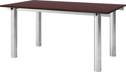 Atura Spisebord 160x90 cm, Rustfritt Stål / Burgundy