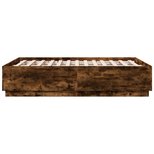 Sengeramme røkt eik 140x190 cm konstruert tre 8721012274693