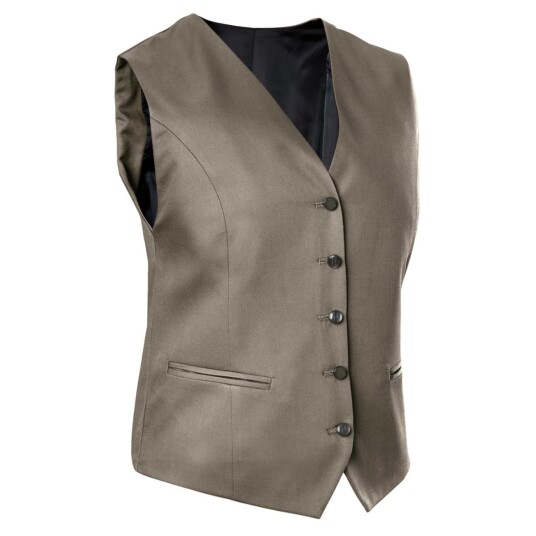 JOBELINE Vest dame Bistro; Størrelse 36; Gråbrun/taupe