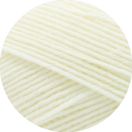Lana Grossa Meilenweit 100 Merino Extrafine Uni Garn 2405 Hvit