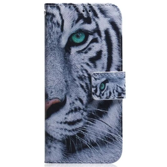 INCOVER Google Pixel 8 Deksel i Kunstskinn med Lommebok og Trykk - Tiger