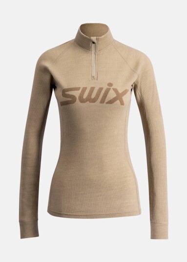 Swix RaceX Merino Half Zip Ullgenser Dame Dune Swix RaceX Merino Half Zip Ullgenser Dame Dune