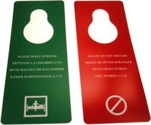 Skilt Do Not Disturb Plastik Neutral,50 Stk/Krt