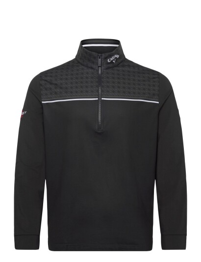 Callaway 1/4 Zip Printed Block Pullover With Odysset Logo   Black   M