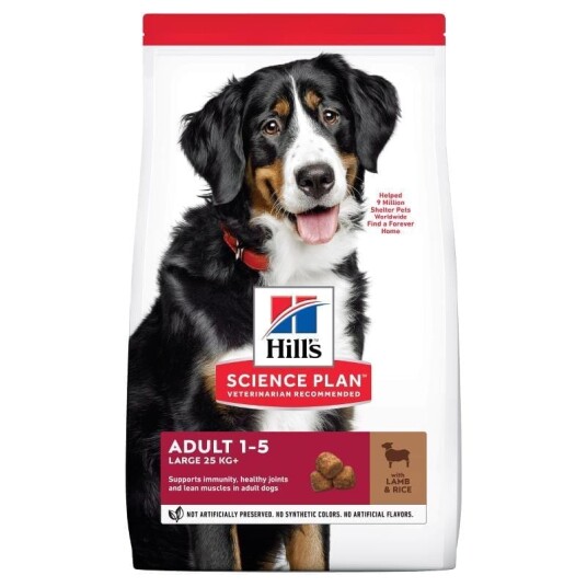 Hill's Adult Large Breed Tørrfôr med Lam og Ris 12 kg