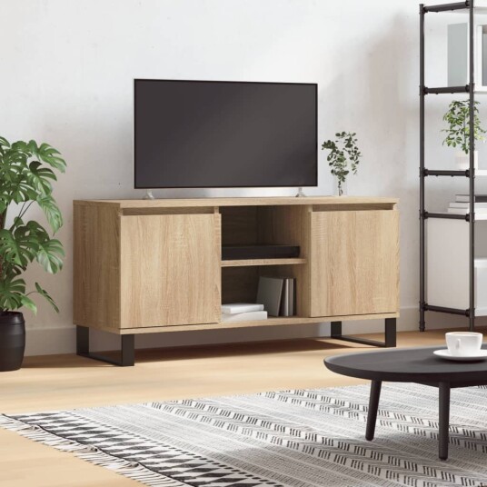 TV benk sonoma eik 104x35x50 cm konstruert tre TV benk sonoma eik 104x35x50 cm konstruert tre