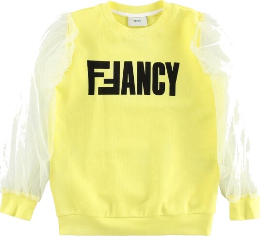 Fendi Kids Collegegenser Gul m. Tekst/Tyll Fendi 12 år 152 Collegegenser Fendi Kids Collegegenser Gul m. Tekst/Tyll Fendi 12 år 152 Collegegenser