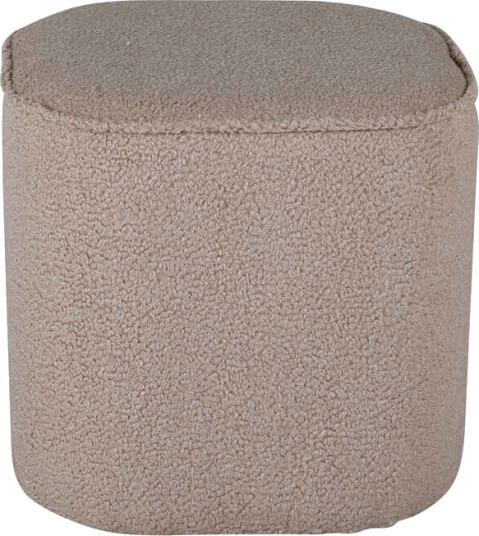 Venture Home Piff puff, fotskammel Ø44cm teddystoff beige. 1666895-03-0 1666895-04-0