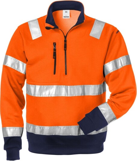 Fristads Sweatshirt 728 Shv, Klass 3 Varsel Orange/marinblå 4xl