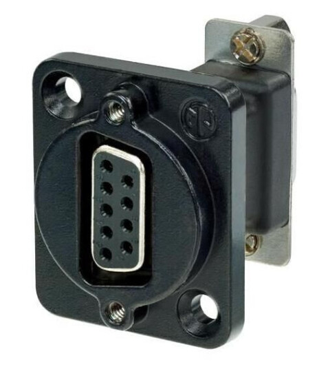 Neutrik Nadb9ff-B D-Sub Chassis 9p Feedthrough Hun-Hun Sort Neutrik Nadb9ff-B D-Sub Chassis 9p Feedthrough Hun-Hun Sort