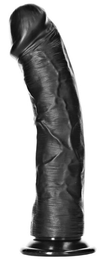 Shots Toys - RealRock RealRock: Curved Realistic Dildo, 23 cm, svart