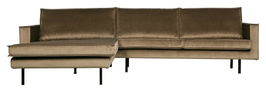 BePureHome Rodeo 3-seter. Sofa m/Venstrevendt sjese - Taupe Velur