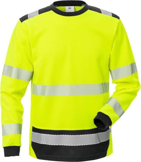 Fristads T-Shirt Långärmad 7724 Thv, Klass 3 Varsel Gul/svart M