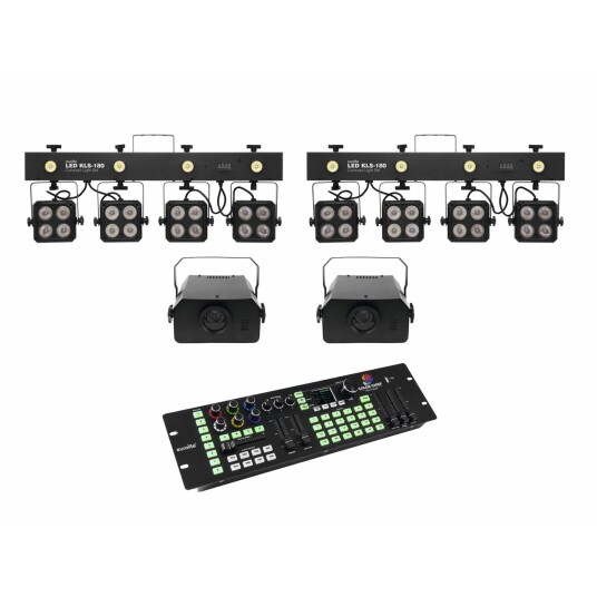 EuroLite Set 2x Led Kls-180 & 2x Led Wf-40 & Color Chief Dmx Led Controller EuroLite Set 2x Led Kls-180 & 2x Led Wf-40 & Color Chief Dmx Led Controller