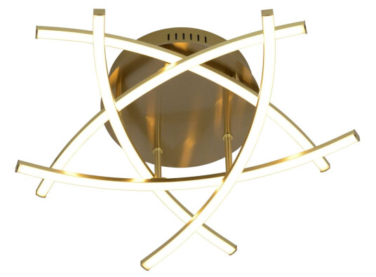Lindby Flakira LED-taklampe 5 lysk antikk messing