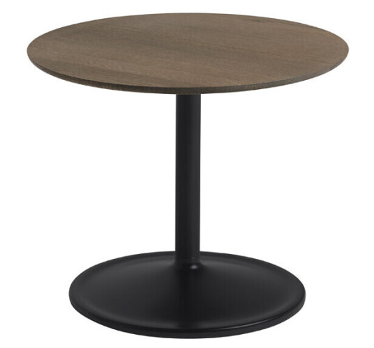 Muuto Soft sidebord Ø 48 cm Smoked oak-Black H: 40 cm