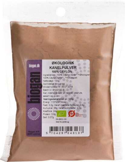 Biogan Økologisk Kanelpulver 100g Biogan Økologisk Kanelpulver 100g