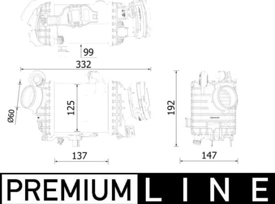 Intercooler MAHLE CI 616 000P