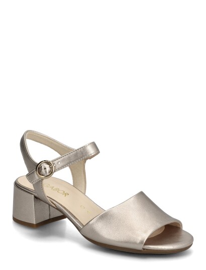 Gabor Ankle Strap Sandal Silver 35.5