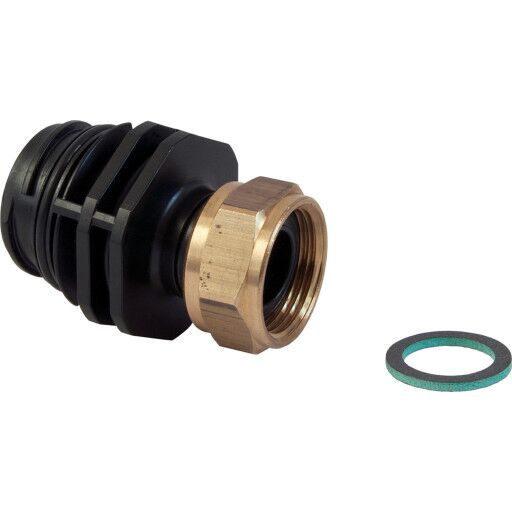Uponor Aqua PLUS 1" til 3/4" adapter i messing for hydraulikk