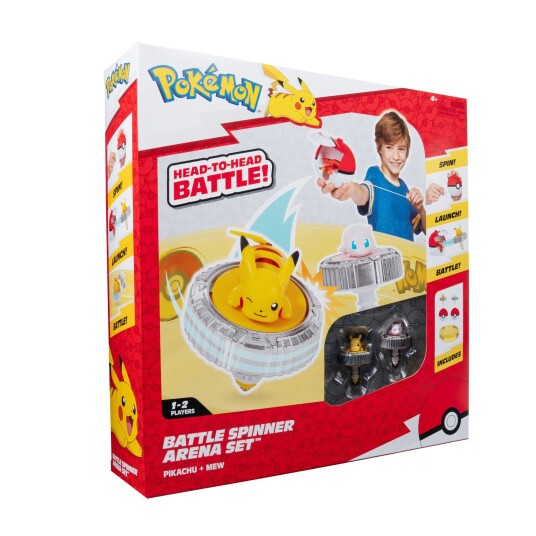 Pokémon Battle Spinner Arena Lekesett med Pikachu og Mew - 2pk Pokémon Battle Spinner Arena Lekesett med Pikachu og Mew - 2pk