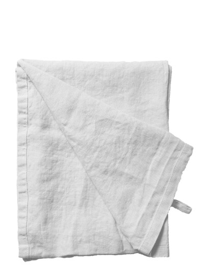 Au Maison Håndklæde-Hør Basic-Vasket - White - 70X140CM