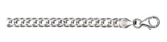 Tvilling panser armlenke i 925 sølv 4,8 mm, 19,5 cm